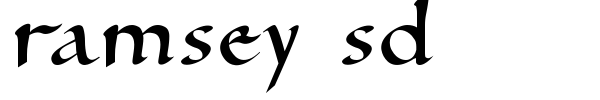 Ramsey SD font preview